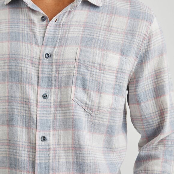 NWT RAILS Wyatt shirt Cobalt Flamingo Melange Men's Long Sleeve Button Down XL - Picture 4 of 7